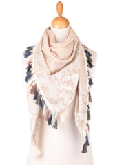 Scarf - Tassel - S1, scarf, Pure Plus Clothing, Lagenlook Clothing, Plus Size Fashion, Over 50 Fashion