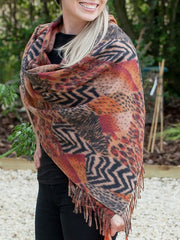 Soft touch Scarf - Abstract - 5006, scarf, Pure Plus Clothing, Lagenlook Clothing, Plus Size Fashion, Over 50 Fashion